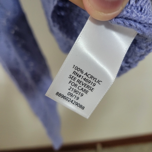 Candies Blue Crochet Sweater Size XXL - Picture 5 of 7